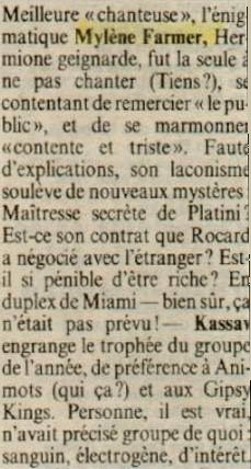 Libération 21 novembre 1988