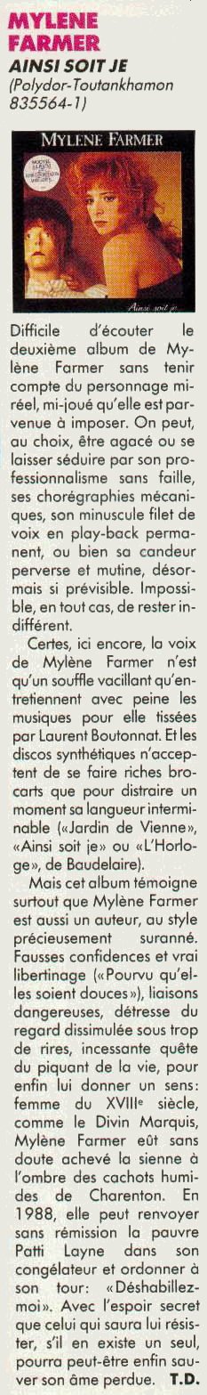 Paroles Et Musique Mai 1988