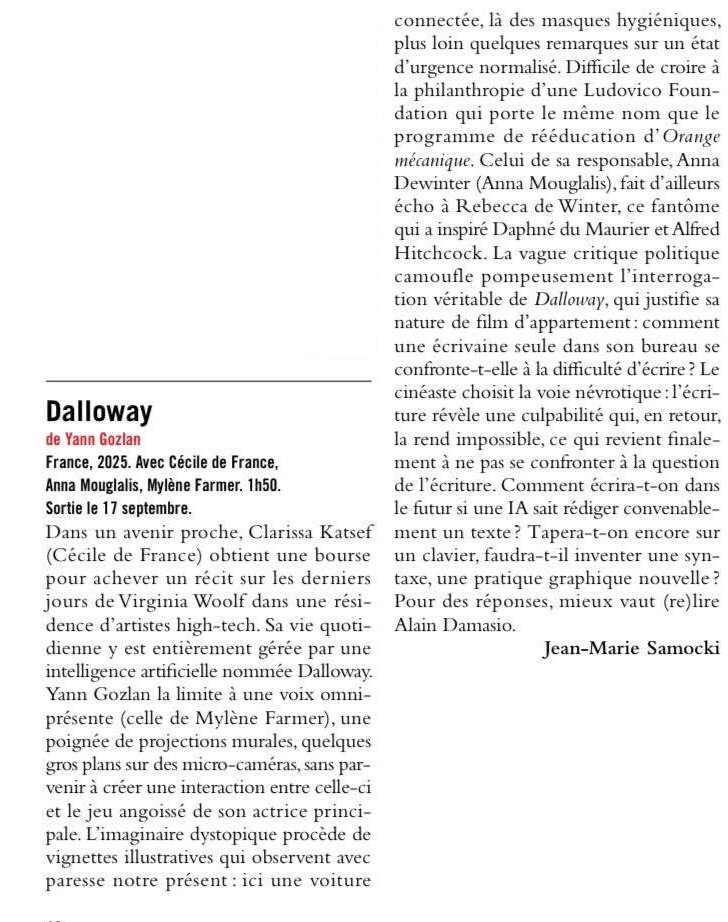 Les Cahiers Du Cinéma 04 septembre 2025